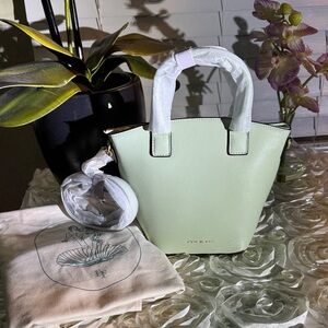 FYN & FIA Sorrento Clamshell Tea Green Mini Bag